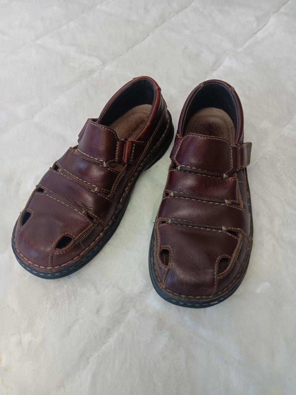 Nunn Bush Leather Fisherman Sandals Size 6